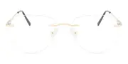 Oval Rimless Metal Men's Glasses Online Gold Size 53 - Lenses Included - Private Health Rebate - Blue Light Block - SmartBuy Collection