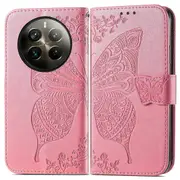 For Realme 12 Pro 5G/12 Pro+ 5G Wallet Case Butterfly Pattern Leather Stand Phone Cover