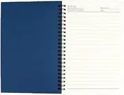 A5 Spiral Coil Notebook Diary Ruled School Vintage Office Student Note Book Memo,100 Pages,Durable 80gsm Paper - Vintage Design(Blue)