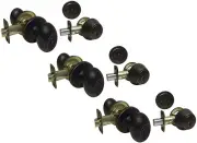 3 Entry Oval Door Knobs Locks Oil Rubbed Bronze Egg Shaped Keyed Alike Entrance