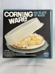 UNOPENED BOX Corning Ware Blue Cornflower 9" Pie Plate ‘N Mate