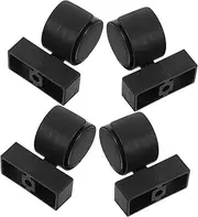 MERRYHAPY 4 pcs Heavy Duty Rotatable Caster Wheels with Brackets for Flower Boxes Planter Accessories for Balcony Patio and Garden Use