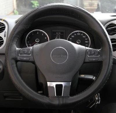 *New* 2016 Stitch On Steering Wheel Skin Wrap Cover Black w/Needle & Thread (for: Mazda)