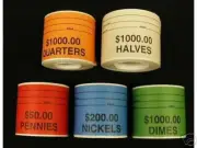 DEPOSIT STICKERS COINS ASSORTED COLORS NEW 500 ct