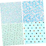 BATHVEVE 1 Set DIY Handmade Floral Pattern Pure Cotton Fabric Multi Purpose Cloth Mixed Colors Comfortable and Breathable for Patchwork Quilting Clothes Crafts