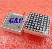 10Pcs LED dot matrix 1.9mm 8X8 Red common anode 20 * 20mm 16 feet New