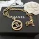 [二手] Chanel香奈兒金色圓牌珍珠項鍊
