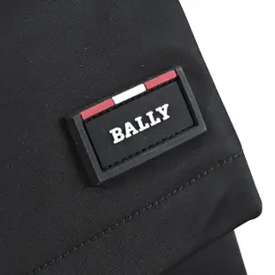 【BALLY】簡約LOGO質感厚尼龍大托特包旅用包商務包兩用包(黑 大款)