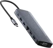 Anker 14 in 1 Triple Display 2x 4K HDMI VGA 100W PD Ethernet USB Audio USB-C Hub