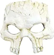 Half Mask | Half Mask Foam Skull | Skeleton Mask | Horror Mask | 6H X 8.5W Inches