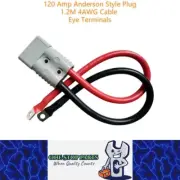 1 x 120amp Anderson Style Plug With 1.2 Meters 4AWG Cable with Eye Terminals