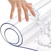PVC Transparent Clear Round Rectangle Tablecloth Plastic Protector Cover 60x100 cm