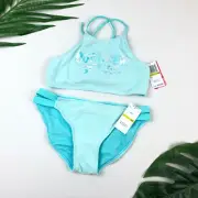 NEW Gossip Girl Summer Squad Light Blue Aqua Turquoise Bikini Girls Size 14