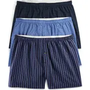 Harbor Bay by DXL 3-pk Woven Boxers in Blue at Nordstrom, Size 3X Big