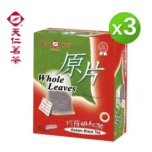 【天仁茗茶】 阿薩姆紅茶原片袋茶40入*3盒