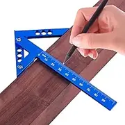 CCIEAO Precision Carpenter Ruler, Center Finder Woodworking Square 45/90 Degree Right Angle Line Gauge, Aluminum Alloy Center Scribe (Metric(MM))