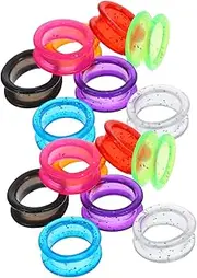 PLAFOPE 16Pcs Silicone Scissor Finger Rings Non Skid Finger Protectors for Hair Styling Comfortable Inserts for Salon Home Use Durable Easy to Install Scissor Accessories