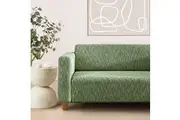 Sherwood Faux Linen Stretch Fit Couch Sofa Cover 2 Seater Eden Green