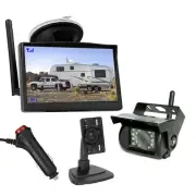WIRELESS 5" CAR MONITOR IR REVERSING CAMERA REAR VIEW KIT 12V 24V FOR CARAVAN RV