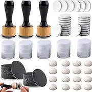 129PCS Mini Ink Blending Tool Set,Include 3PCS Mini Ink Blending Tools and 86PCS Replacement Foam Pads Drawing Distressing Blending,40PCS Medium-Grit Sandpaper Sanding Disks for Sanding & Distressing