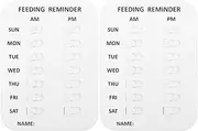 STOBOK 2Pcs Feeding Reminder Cat Feeding Chart Cat Feed Chart Dog Fed Sign Cat Necessities Dog Feeder Reminder Medication Reminder Tools Daily Indication Tool for Medicine and Food Tracking
