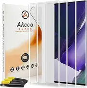 [3 Pack]Galaxy Note 20 Ultra UV Screen Protector,Akcoo [Fingerprint Sensor Compatible][Full Screen Adhesive][Sensitive touch]HD tempered glass film for Samsung note 20 Ultra 5G