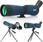 Spotting Scope for Target Shooting - HD Spotting Scope with Tripod Carry Bag & Smartphone Holder - BAK4 Waterproof Spotting Scope for Bird Watching Hunting Wildlife Scenery Hunting Wildlife Stargazing