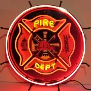 Neonetics 5FIRED Fire Department Handmade 24 Inches Neon Sign