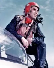 1953 Pilot Ace James Jabara - Cockpit F-86 Sabre Jet Fighter Aircraft 8x10 Photo