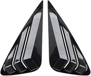 Car Rear Window Louver Shutter Side Vent Decor Panel Cover Trim Compatible For LEXUS NX NX200T NX300H 2015-2018 Black/Carbon Fiber(Carbon Fiber Look)