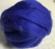 Cobalt Blue - Finest Romney & Merino Wool Roving (.5 Oz)