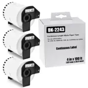 3Rolls Continuous Label DK-2243 For Brother QL1060N Permanent Frame 101mmx30.4m