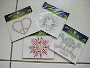 DRITZ IRON-ON RHINESTUDS LOT OF 4 DESIGNS *NEW*