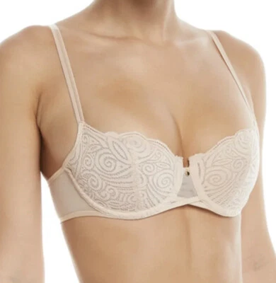 Chantelle Pyramide Bra C14650 Underwired Sheer Lingerie - Beige