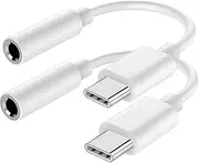Disenkelubo USB Type C to 3.5mm Headphone Jack Adapter,USB C to Aux Audio Dongle Cable Compatible with Galaxy S23 S23+ S22 S21 S20 Ultra Note 20 10 S10 S9 Plus,Pixel 4 3 2 XL,for iPad MacBook