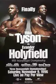 Iron Mike Tyson vs. Evander Holyfield Boxing Fight Reproduction Poster
