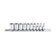 10 Pcs of Kincrome 1/4" Drive Metric Socket Set - Mirror Polish Finish