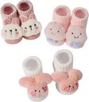 [GRABAGECAN] Baby Cartoon Pattern Knit Socks Set 2 Pairs Cotton Footwear Toddler Warm Knit Socks Breathable Socks set for