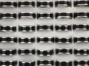 50pcs Wholesale Lots Stainless Steel Trendy Men's Jewellery Black Enamel Rings