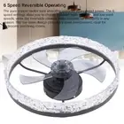 Modern Flush Mount LED Fan Light with Remote Control for Bedroom