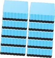 COMNESTBI 24pcs Wave Edge Whiteboard Erasers Versatile Dry Erase Board Cleaners for Classroom Office Home Use Easy to Clean Felt Erasers Efficiently Markers Chalk