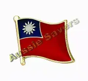 TAIWAN FLAG HAT PIN / BADGE - BRAND NEW