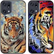 2 Pcs/Lot Cool Tiger Printed TPU Soft Gel Silicone Back Phone Case Cover (Case for Oppo Find X5 Pro)