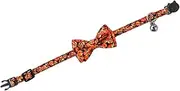 Happyyami 1pc Halloween Cat Dog Collar Bow Tie and Bell Comfortable Pet Costume Necklace for Parties for Dogs and Adult Cats Fashionable Pet Supplies