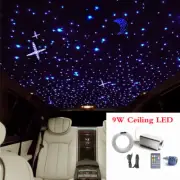 9W Ceiling RGB LED Lights Kit APP Music Smart Control For Car 300Pcs Fiber Optic