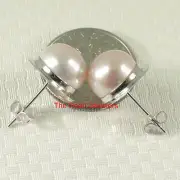 14kw AAA 9–9.5 mm High Luster Natural Peach Cultured Pearl Encircle Stud