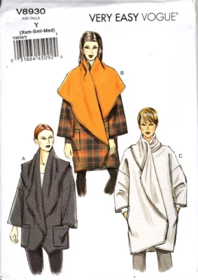 Vogue V8930 Misses XS to M Outerwear Jacket Uncut Sewing Pattern