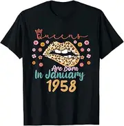 [X.Style] January 65th Birthday This Queen was Born in January 1958 ds1116 T-Shirt (XL) Black