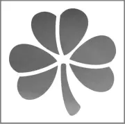 12"x12" Clear Plastic Stencil - Clover Leaf (SD237)