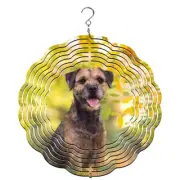 Border Terrier Dog Breed Wind Spinner, yard decoration, dog wind spinner